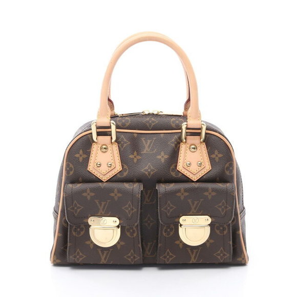 Louis Vuitton Manhattan Handbag Leather Monogram Brown - Picture 1 of 7